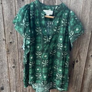 Trovata Green Floral Blouse